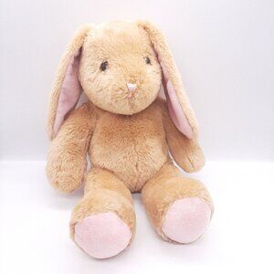 Build-A-Bear Workshop Tan Plush Bunny Rabbit With Pink Ears & Paws 16" Stuffed A